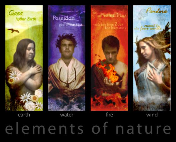 Earth, Water, Fire,  Elements of Nature