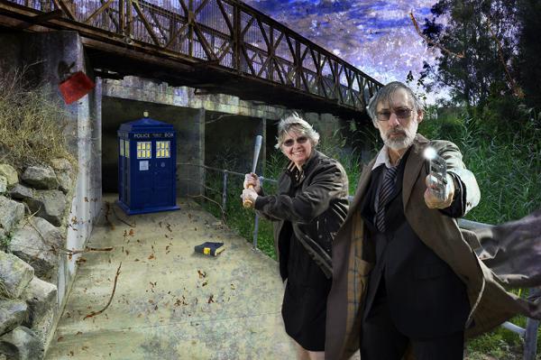 Who's the Doctor? Fantasy scene based on Dr Who
